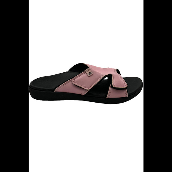 Spenco Odessa Fauna Sandalo Slide Donna: Plantare Memory Foam, Supporto Arco Plantare, Tomaia In Maglia, Legno Malvagio, 38.5 EU